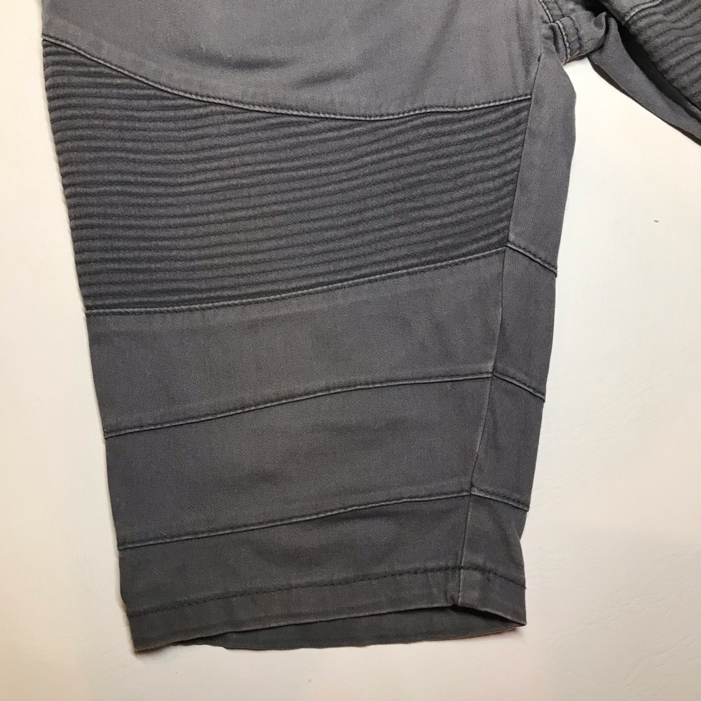 Rolling Paper Men’s Grey Moto Panel Skinny Short - Picture 7 of 13